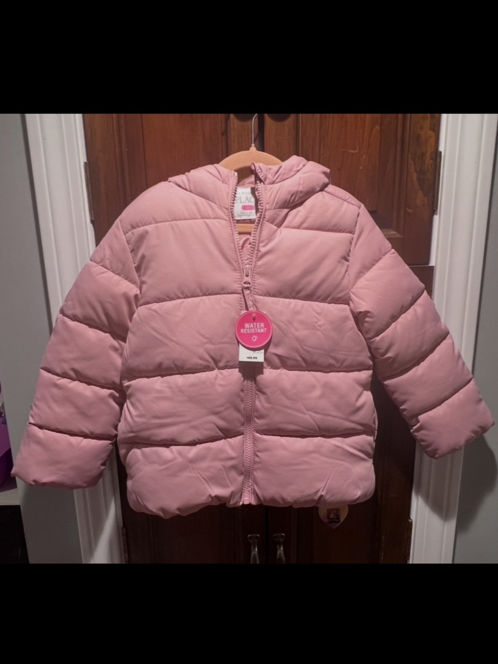 The Children's Place Light Pink Hooded Puffer Jacket